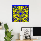Poster Pulse bleu jaune spectaculaire (Bureau à domicile)