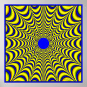 Poster Pulse bleu jaune spectaculaire (Devant)