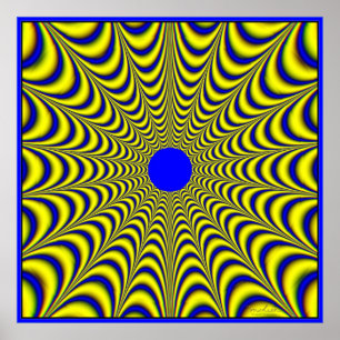 Poster Pulse bleu jaune spectaculaire
