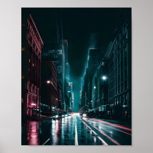 Poster Pulse de nuit : Vibrance urbaine (Devant)