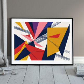 Poster Pulse fragmentée : Rythme géométrique gras