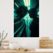 Poster Pulse parallèle - Neon Sci-Fi Art Print (Cuisine)