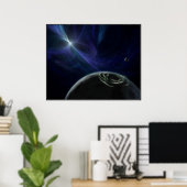 Poster Pulsor et planètes en orbite (Bureau à domicile)