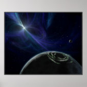 Poster Pulsor et planètes en orbite (Devant)