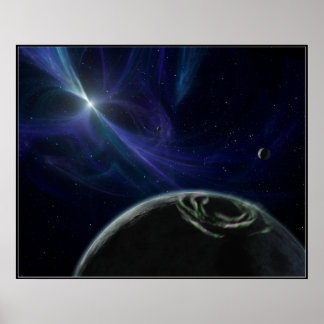 Poster Pulsor et planètes en orbite