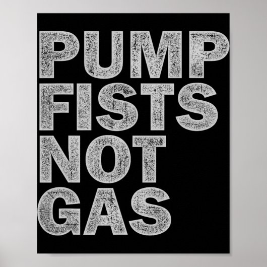 Poster Pump Fists Not Gas Funny New Jersey Beach Souvenir (Devant)