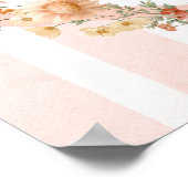 Poster Pumpkin Bow Fall Floral Baby Shower Welcome (Coin)