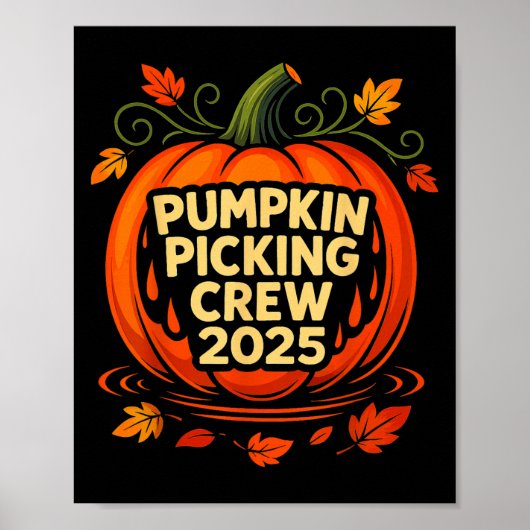 Poster Pumpkin Cking Crew 2025 Halloween Pumpkin Crew (Devant)