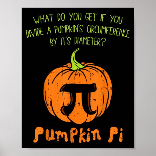 Poster Pumpkin E Math Shirt Funny Halloween Thanksgiving (Devant)