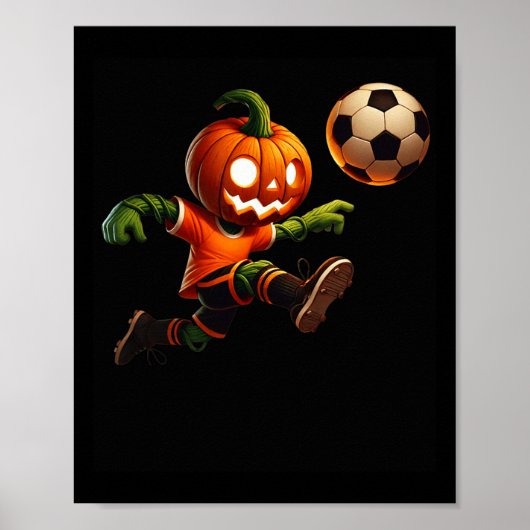 Poster Pumpkin Face Soccer Halloween Costume Men Boys Kid (Devant)