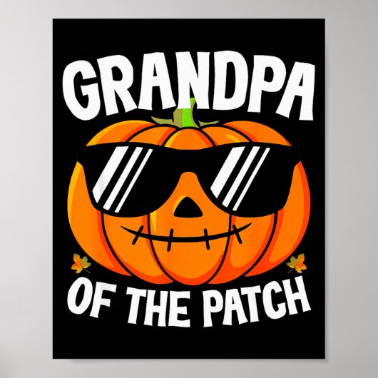 Poster Pumpkin Grandpa Of The Patch Halloween Family Matc (Devant)
