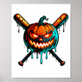 Poster Pumpkin Halloween Baseball Ice Cream Drip Soky Boy (Devant)