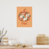 Poster Pumpkin in a Chrysanthemum Pattern (Cuisine)