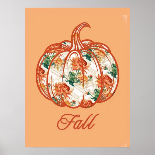 Poster Pumpkin in a Chrysanthemum Pattern (Devant)