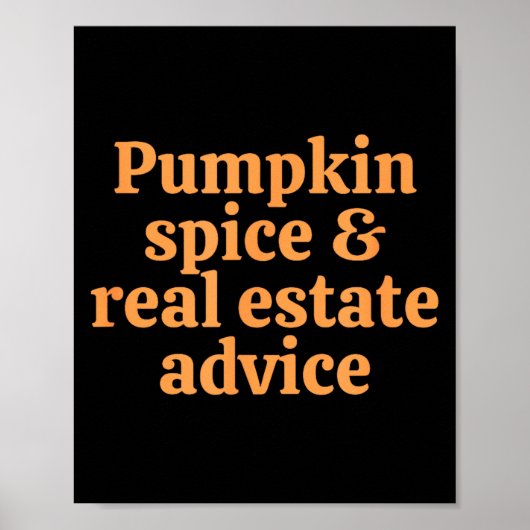 Poster Pumpkin Sce And Real Estate Advice (Devant)