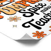 Poster Pumpkin Spice Makes Teacher Nice Fall Thanksgiving (Coin)