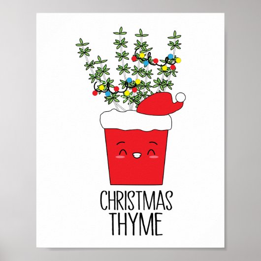 Poster Pun à herbes de thym de Noël (Devant)