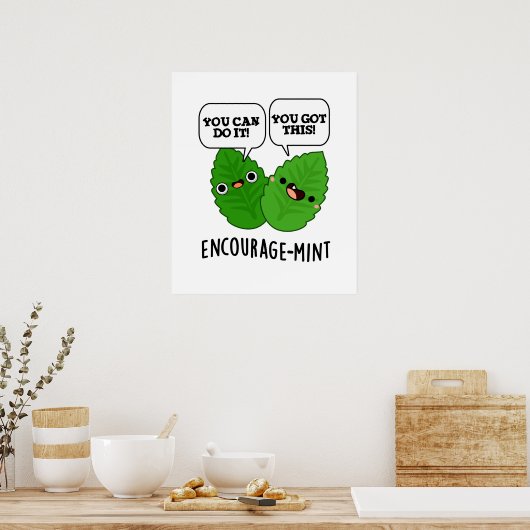 Poster Pun à menthe positif (Cuisine)
