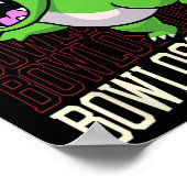 Poster Pun de Bowling T-rex Dinosaur Bowlosaurus 1 (Coin)