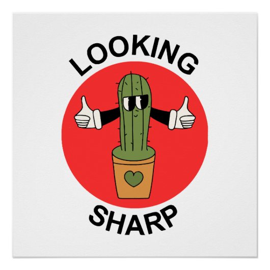 Poster Pun de cactus qui a de l'allure (Devant)