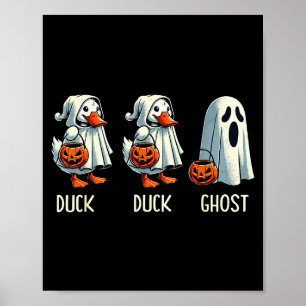 Poster Pun de canard fantôme Trunk Or Treat Trick Or Trea
