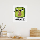 Poster Pun de l'avocat carrément drôle Cube (Cuisine)