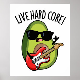 Poster Pun de Rock Avocat Drôle Hard Core