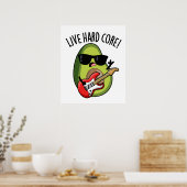Poster Pun de Rock de Avocat Drôle Hard Core  (Cuisine)
