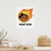 Poster Pun de steak de viande ou de viande drôle (Cuisine)