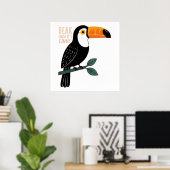 Poster Pun de toucan drôle Bec parce que c'est drôle (Bureau à domicile)