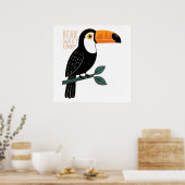 Poster Pun de toucan drôle Bec parce que c'est drôle (Cuisine)