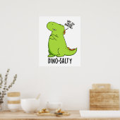 Poster Pun Dino-salé Dinosaure Dinosaure Dinosaure (Cuisine)