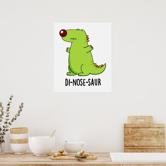 Poster Pun Dinosaure Dinosaure Drôle (Cuisine)
