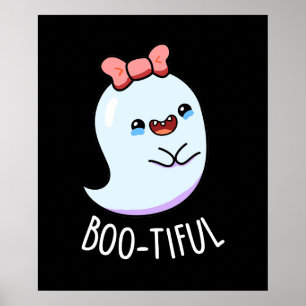 Poster Pun Halloween Fantôme Féminin Drôle Bootiful