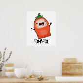 Poster Pun tomate amusant (Cuisine)