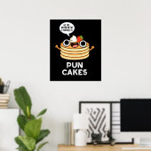 Poster Puncakes Drôle Pancake Pun Dark BG (Bureau à domicile)