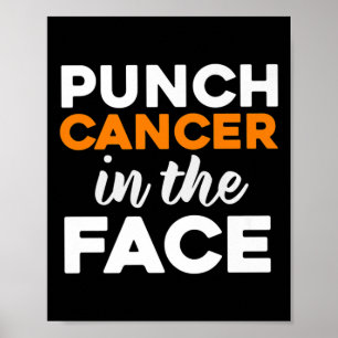Poster Punch Cancer Dans Le Visage Sensibilisation À La L