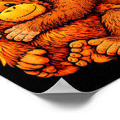 Poster Punch singe bébé mignon animal drôle  (Coin)