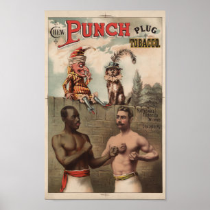 Poster Punch vintage Chewing Tobacco Ad - 1886