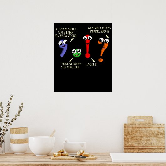 Poster Punctuation Marks English Language Teacher (Cuisine)