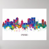Poster Pune Maharashtra Skyline (Devant)