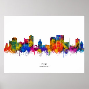 Poster Pune Maharashtra Toit du ciel