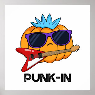 Poster Punk in Funny Punk Rock Citrouille Pun