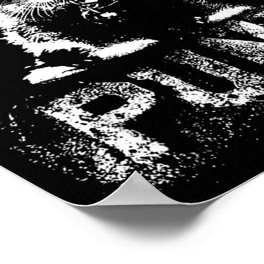 Poster Punk Kitten Cat With Mohawk Nge Gothic Design  (Coin)