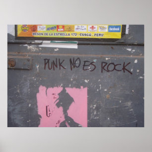 Poster Punk n'est pas rock - Graffiti