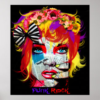 Poster Punk Rock fille