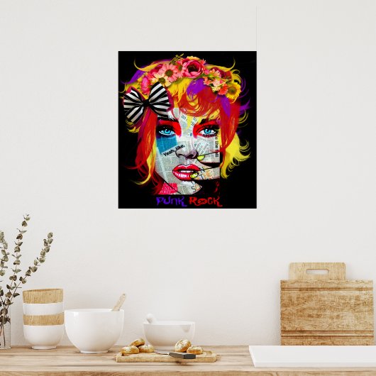 Poster Punk Rock fille (Cuisine)