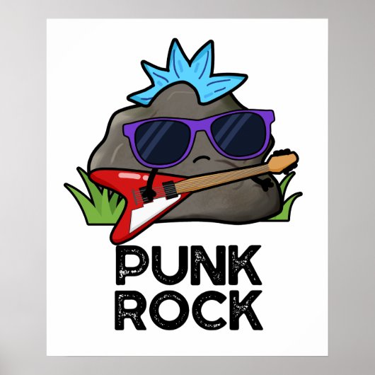 Poster Punk Rock Musique Drôle Pun (Devant)