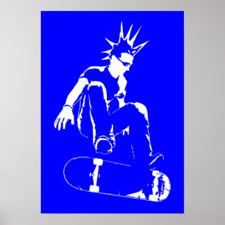 Poster punk skateboard