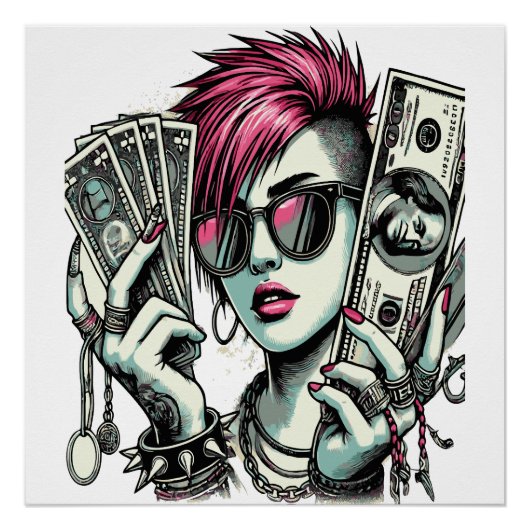 Poster Punk Swag Girl (Devant)